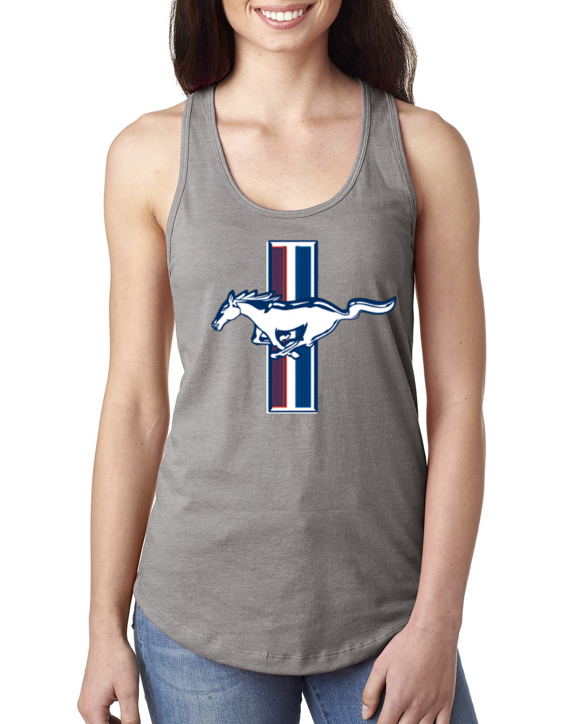 Ford Mustang Retro Vintage Logo Classic Bar CarsTrucks Women Racerback Tank - Picture 4 of 16