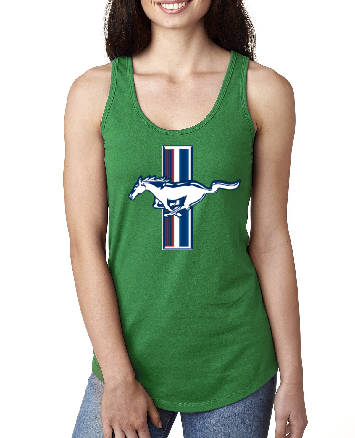 Ford Mustang Retro Vintage Logo Classic Bar CarsTrucks Women Racerback Tank - Picture 5 of 16