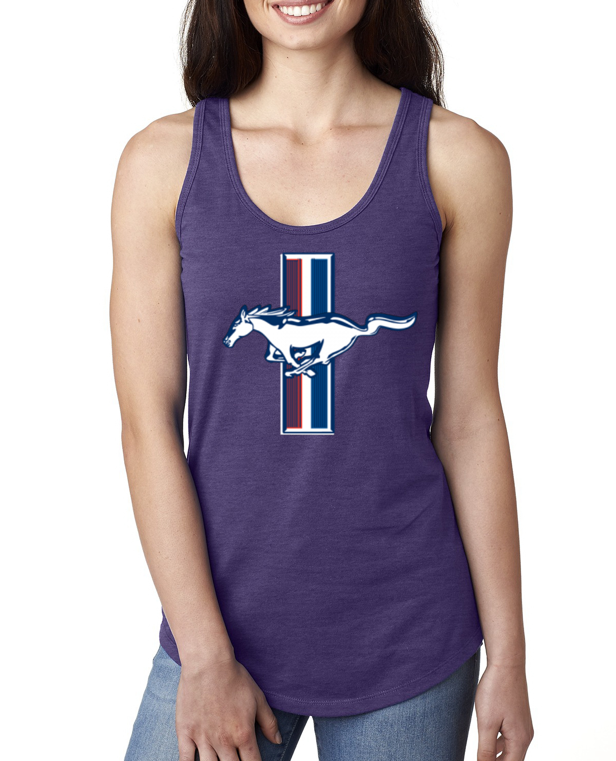 Ford Mustang Retro Vintage Logo Classic Bar CarsTrucks Women Racerback Tank - Picture 14 of 16