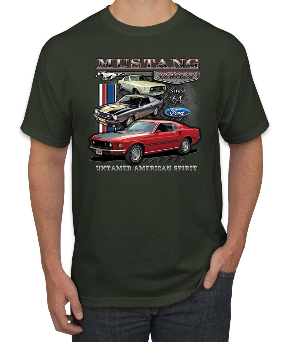 Camiseta unisex Ford Mustang sin cámara American Spirit 74 autos Mustang para hombre - Imagen 22 de 25