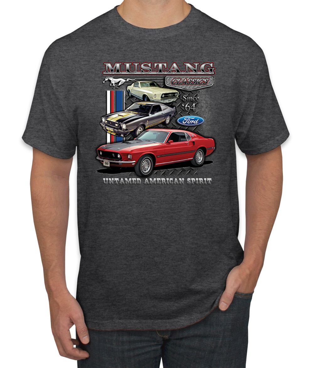 Camiseta unisex Ford Mustang sin cámara American Spirit 74 autos Mustang para hombre - Imagen 7 de 25