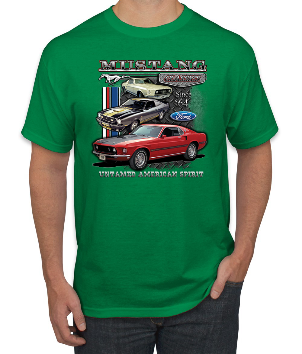 Camiseta unisex Ford Mustang sin cámara American Spirit 74 autos Mustang para hombre - Imagen 9 de 25