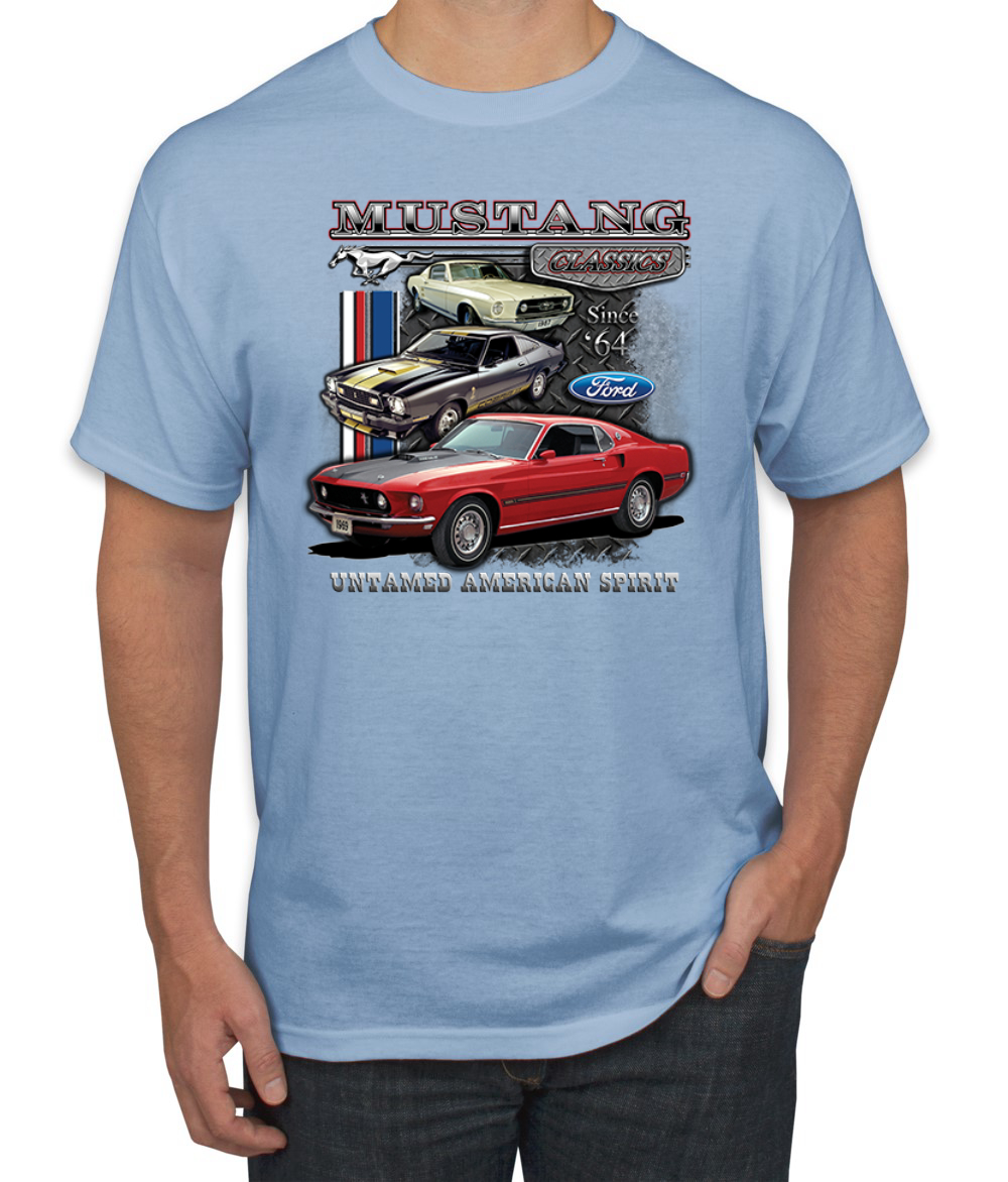 Camiseta unisex Ford Mustang sin cámara American Spirit 74 autos Mustang para hombre - Imagen 10 de 25