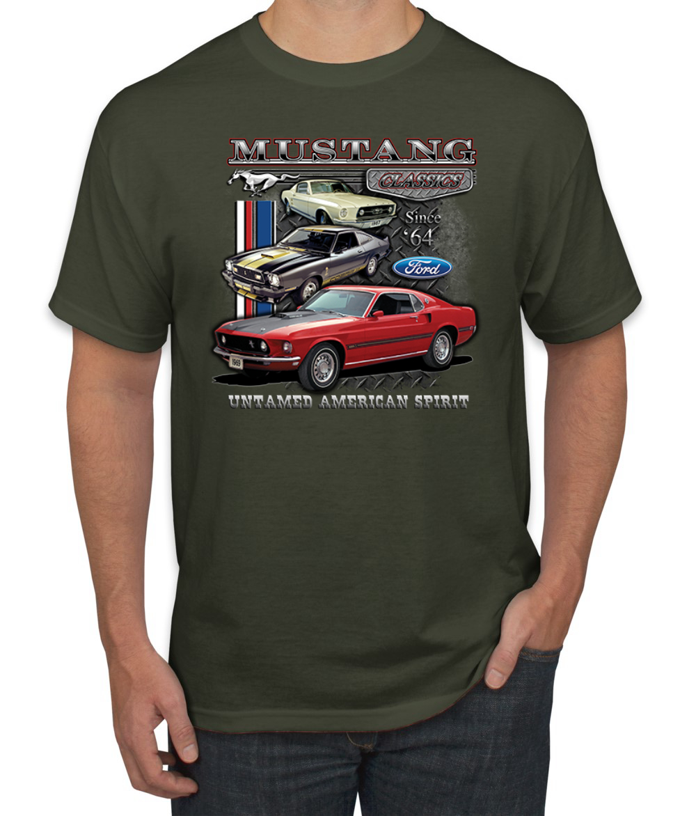 Camiseta unisex Ford Mustang sin cámara American Spirit 74 autos Mustang para hombre - Imagen 14 de 25
