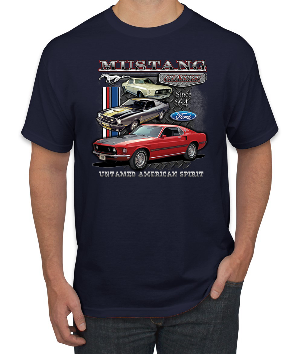 Camiseta unisex Ford Mustang sin cámara American Spirit 74 autos Mustang para hombre - Imagen 16 de 25