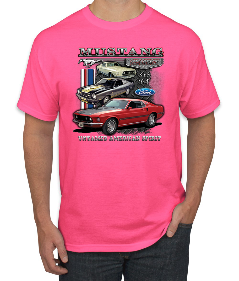 Camiseta unisex Ford Mustang sin cámara American Spirit 74 autos Mustang para hombre - Imagen 15 de 25