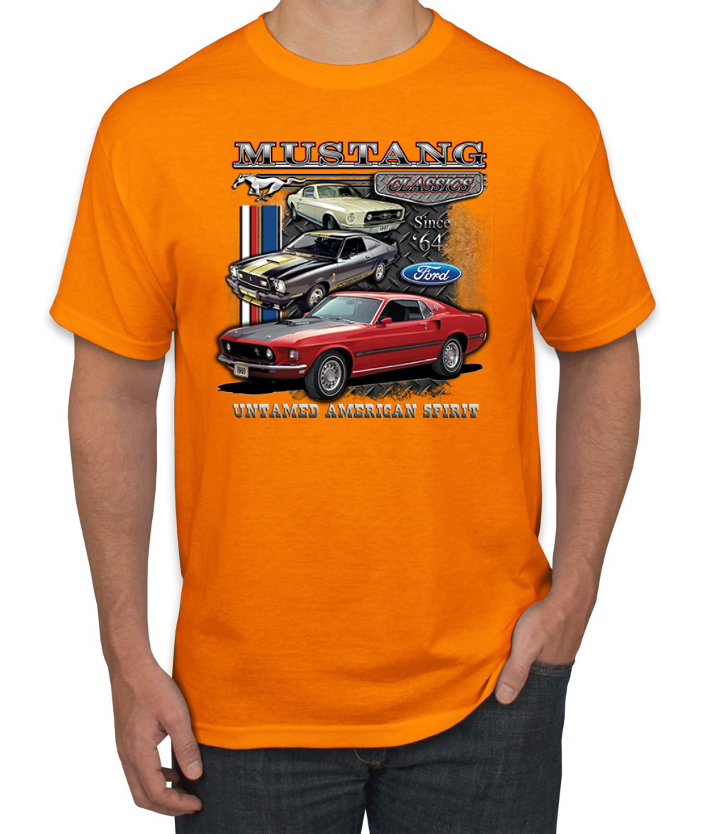 Camiseta unisex Ford Mustang sin cámara American Spirit 74 autos Mustang para hombre - Imagen 17 de 25