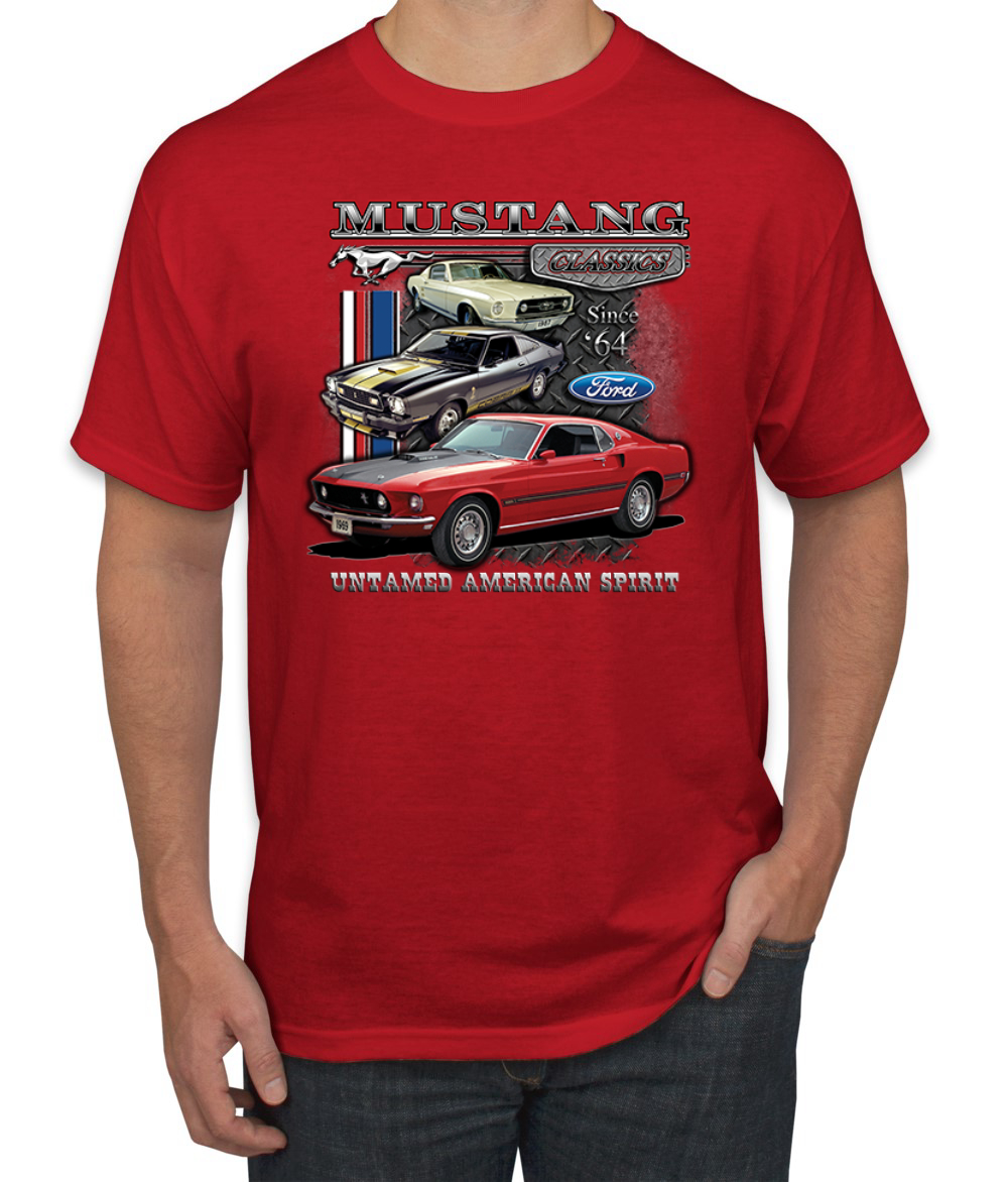 Camiseta unisex Ford Mustang sin cámara American Spirit 74 autos Mustang para hombre - Imagen 19 de 25