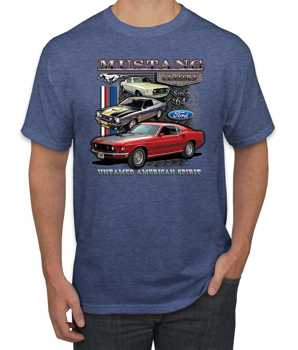 Camiseta unisex Ford Mustang sin cámara American Spirit 74 autos Mustang para hombre - Imagen 23 de 25