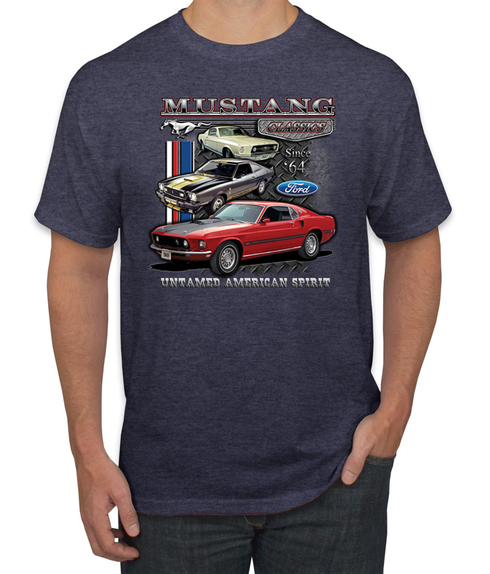 Camiseta unisex Ford Mustang sin cámara American Spirit 74 autos Mustang para hombre - Imagen 24 de 25