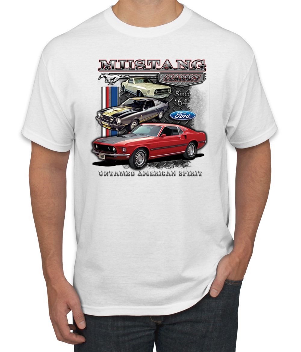 Camiseta unisex Ford Mustang sin cámara American Spirit 74 autos Mustang para hombre - Imagen 21 de 25