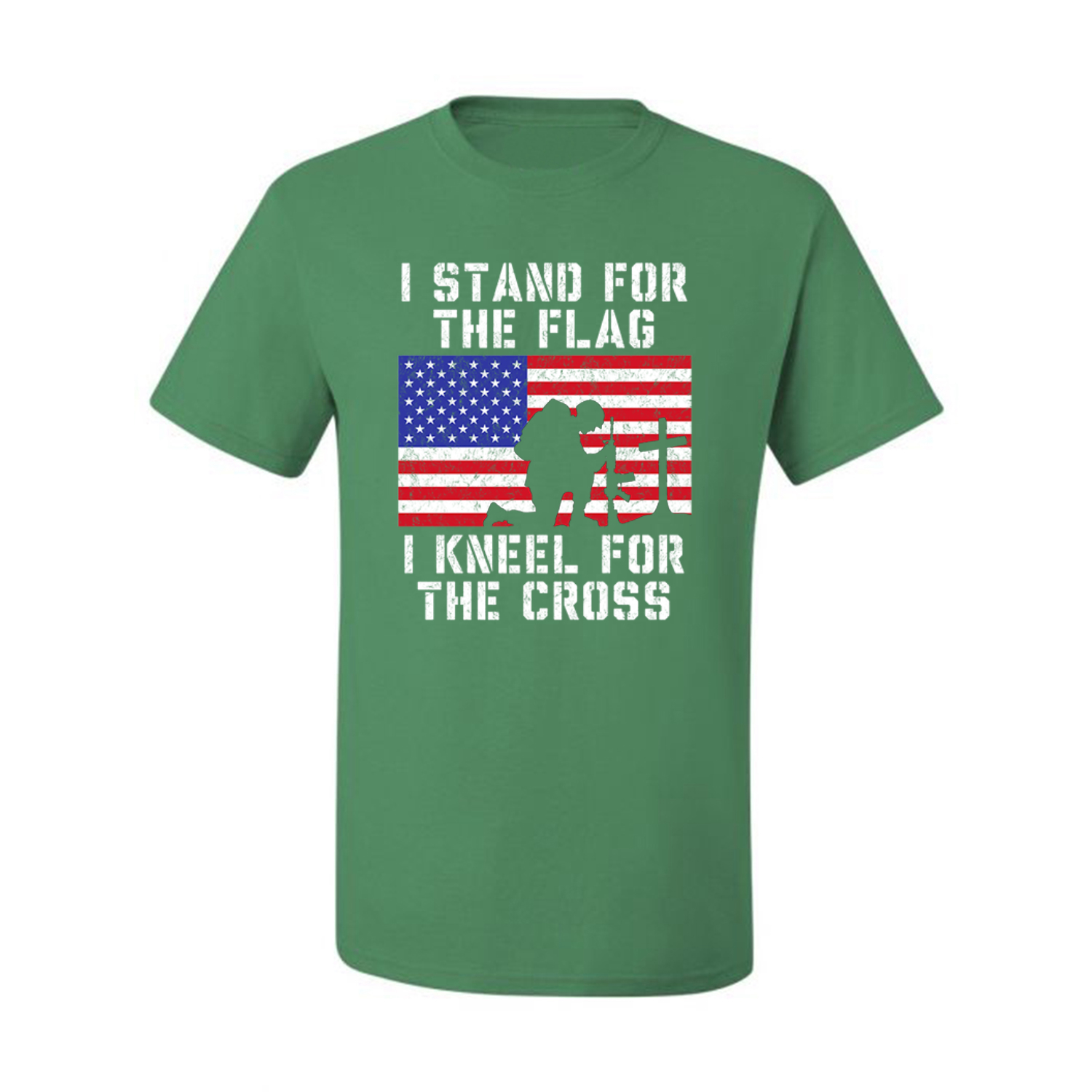 I Stand For The Flag I Kneel For The Cross Men American Pride T Shirt USA T - Picture 14 of 36