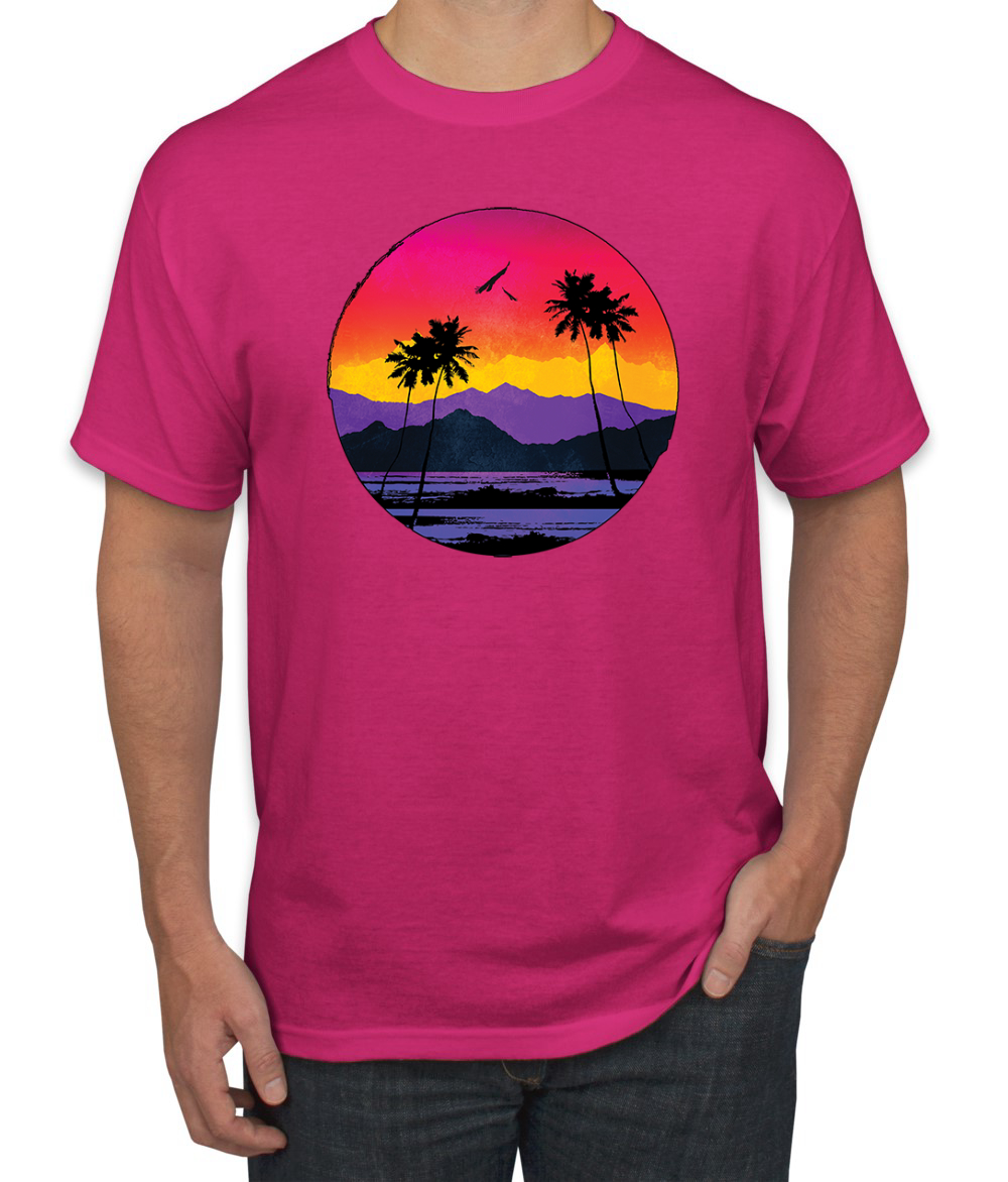 Tropical Paradise Strand Sonnenuntergang Streetwear Herren Grafik T-Shirt - Bild 6 von 26