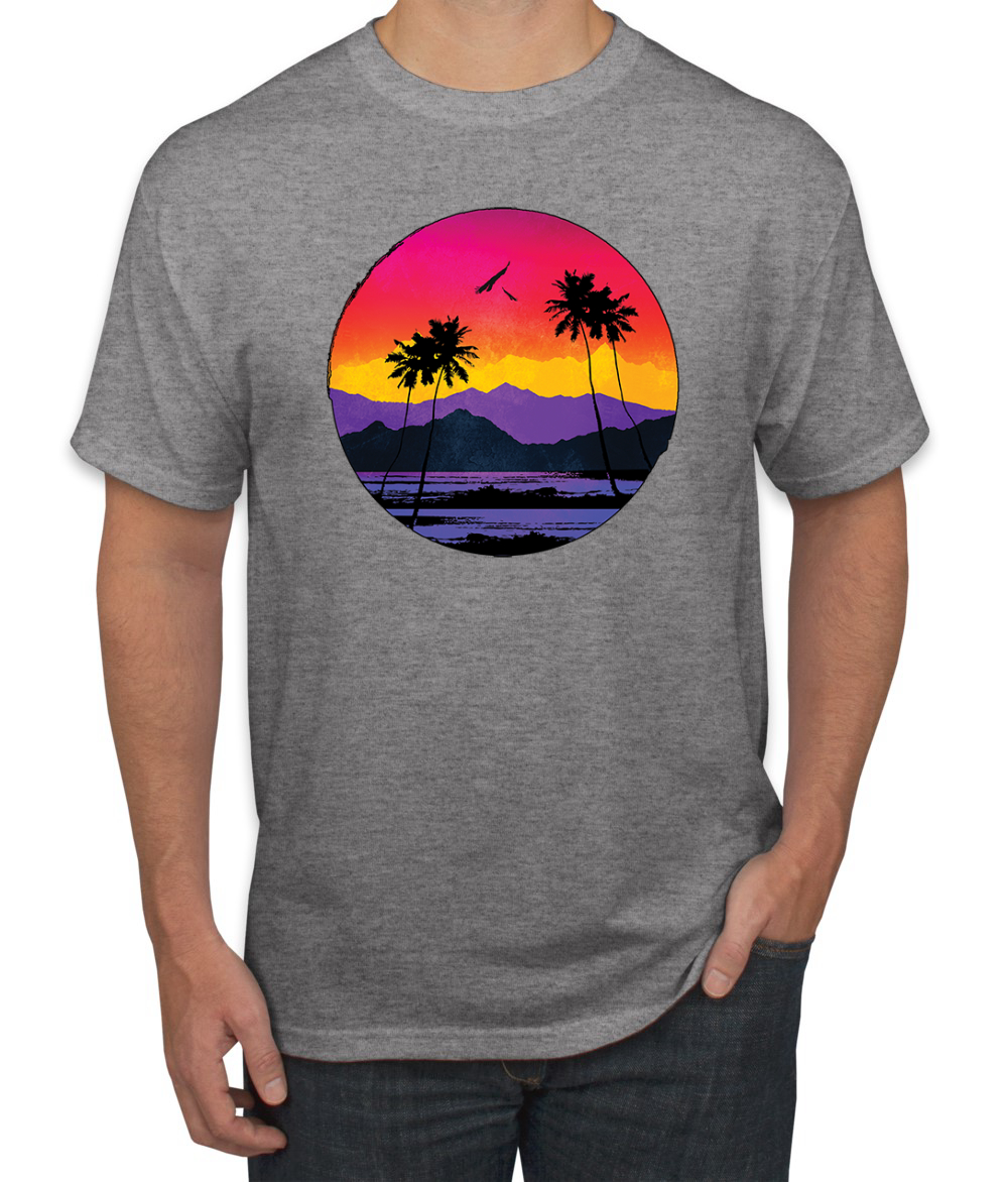 Tropical Paradise Strand Sonnenuntergang Streetwear Herren Grafik T-Shirt - Bild 9 von 26