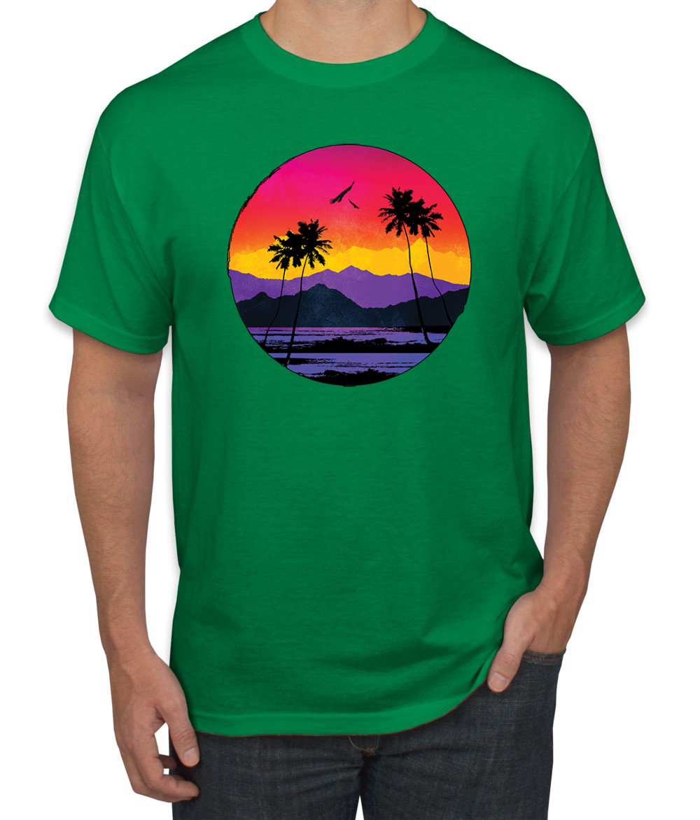 Tropical Paradise Strand Sonnenuntergang Streetwear Herren Grafik T-Shirt - Bild 10 von 26