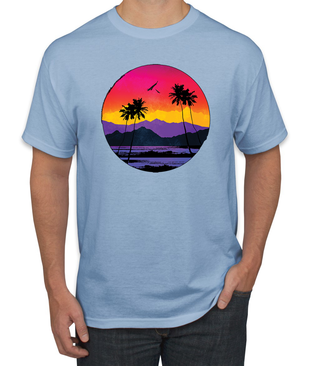 Tropical Paradise Strand Sonnenuntergang Streetwear Herren Grafik T-Shirt - Bild 11 von 26