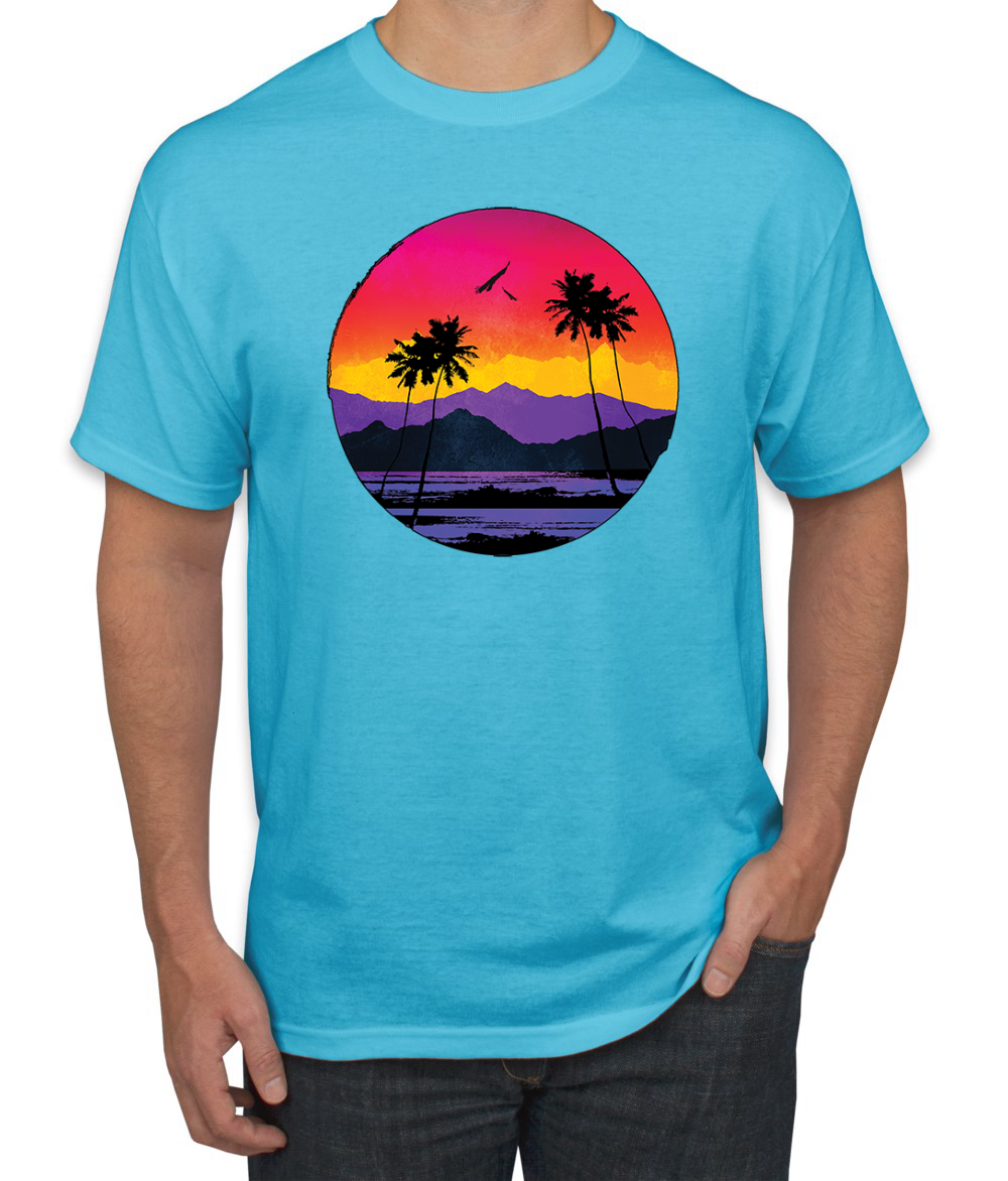 Tropical Paradise Strand Sonnenuntergang Streetwear Herren Grafik T-Shirt - Bild 13 von 26