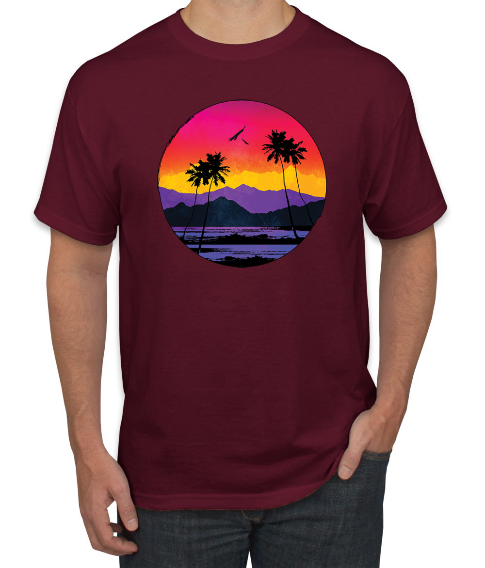 Tropical Paradise Strand Sonnenuntergang Streetwear Herren Grafik T-Shirt - Bild 14 von 26