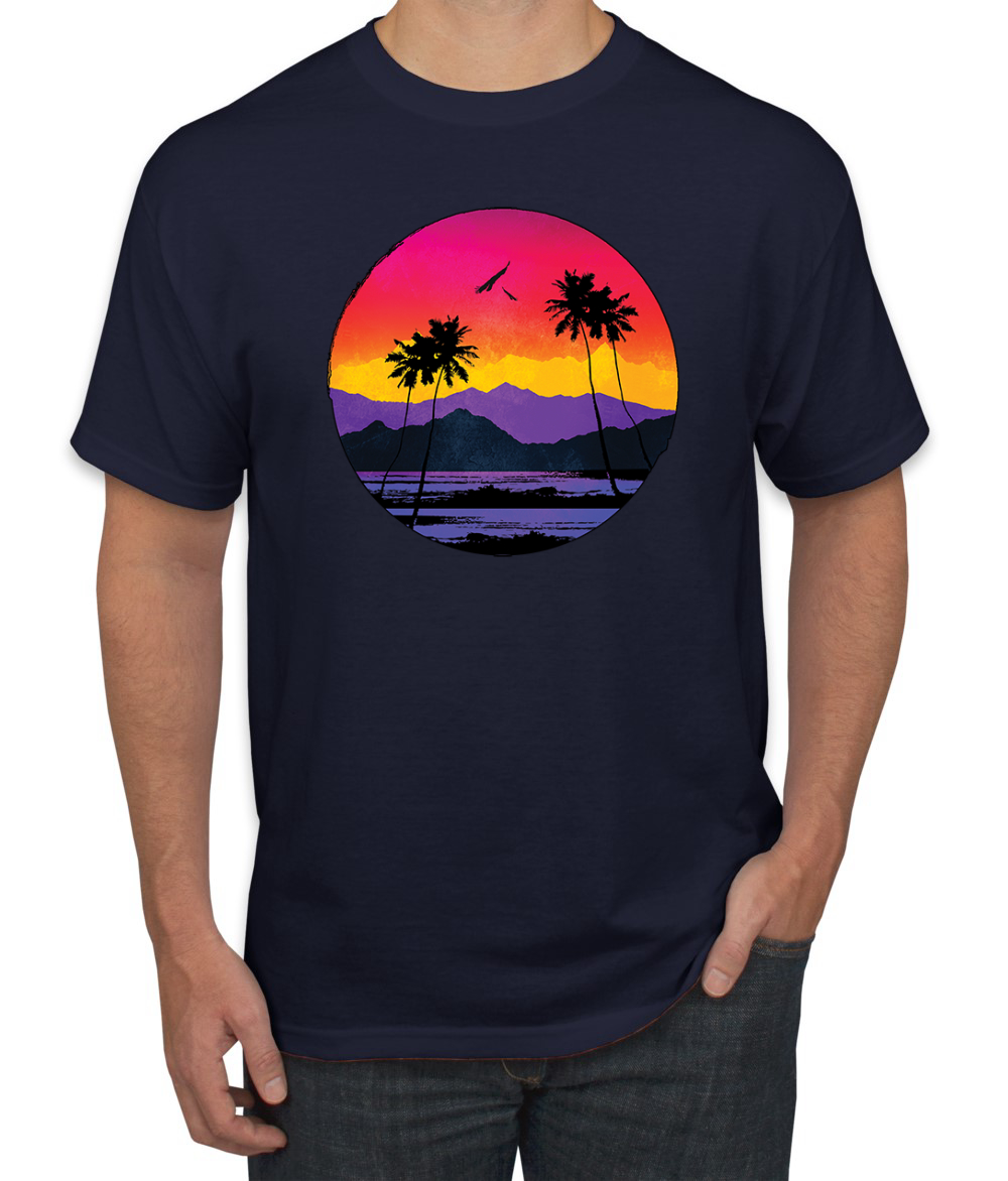 Tropical Paradise Strand Sonnenuntergang Streetwear Herren Grafik T-Shirt - Bild 16 von 26