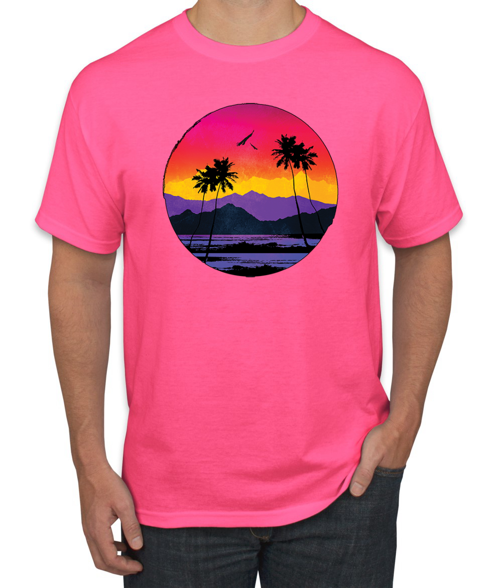 Tropical Paradise Strand Sonnenuntergang Streetwear Herren Grafik T-Shirt - Bild 17 von 26