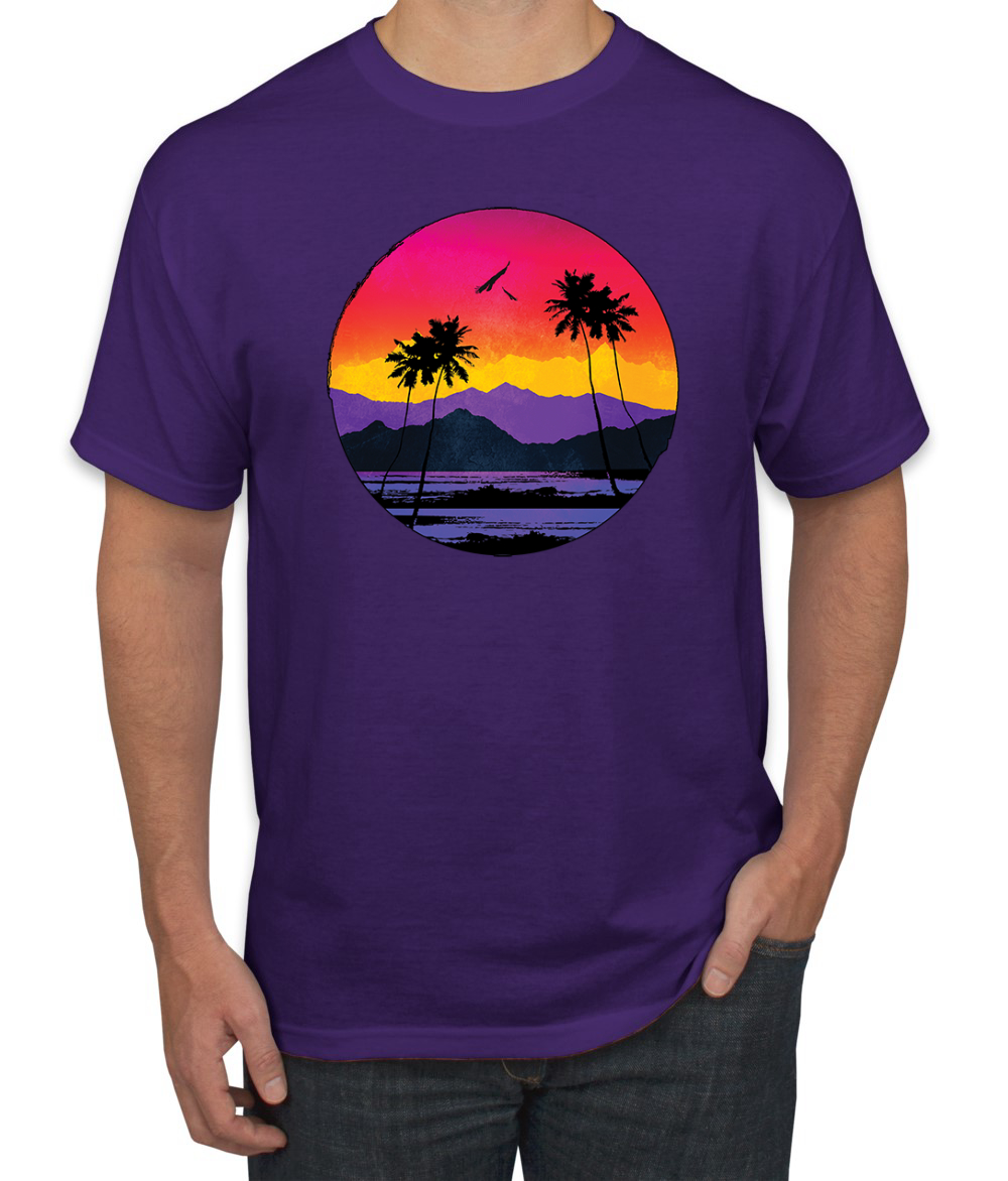 Tropical Paradise Strand Sonnenuntergang Streetwear Herren Grafik T-Shirt - Bild 19 von 26