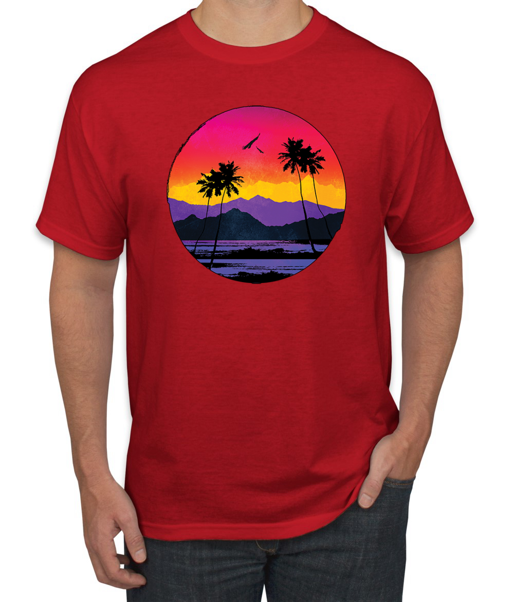 Tropical Paradise Strand Sonnenuntergang Streetwear Herren Grafik T-Shirt - Bild 20 von 26