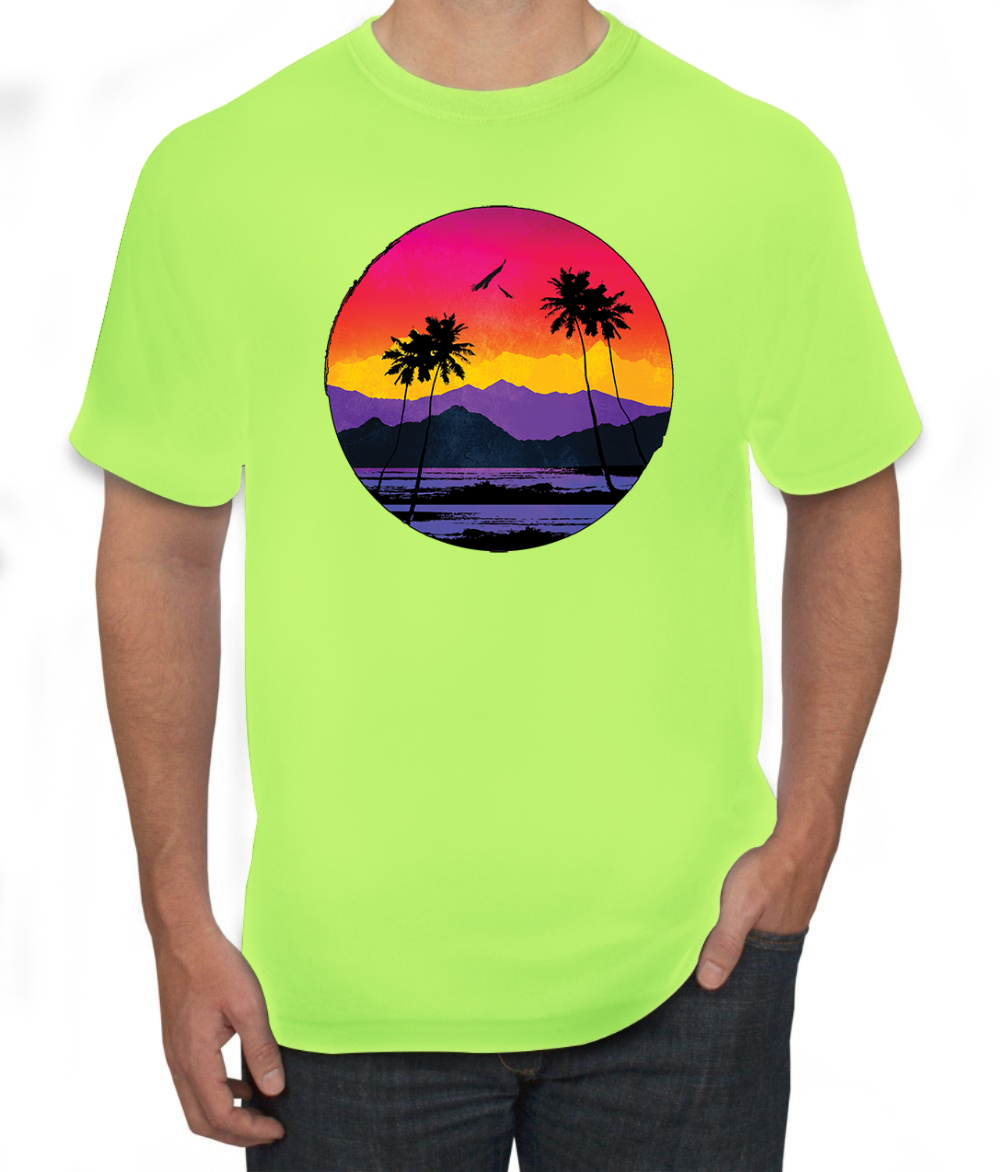Tropical Paradise Strand Sonnenuntergang Streetwear Herren Grafik T-Shirt - Bild 22 von 26