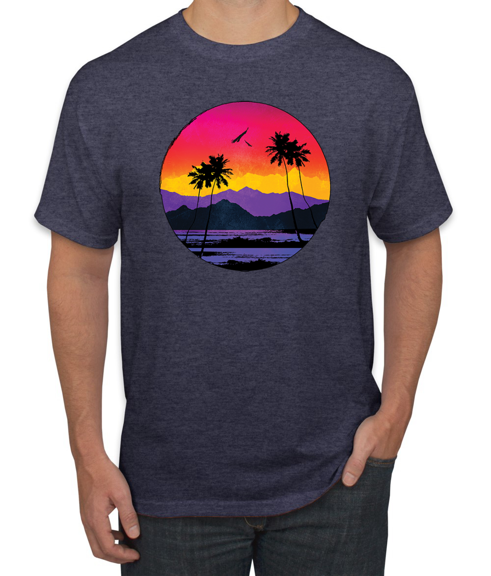 Tropical Paradise Strand Sonnenuntergang Streetwear Herren Grafik T-Shirt - Bild 24 von 26