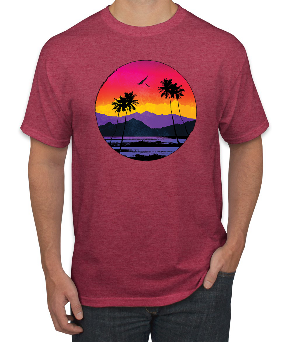 Tropical Paradise Strand Sonnenuntergang Streetwear Herren Grafik T-Shirt - Bild 25 von 26