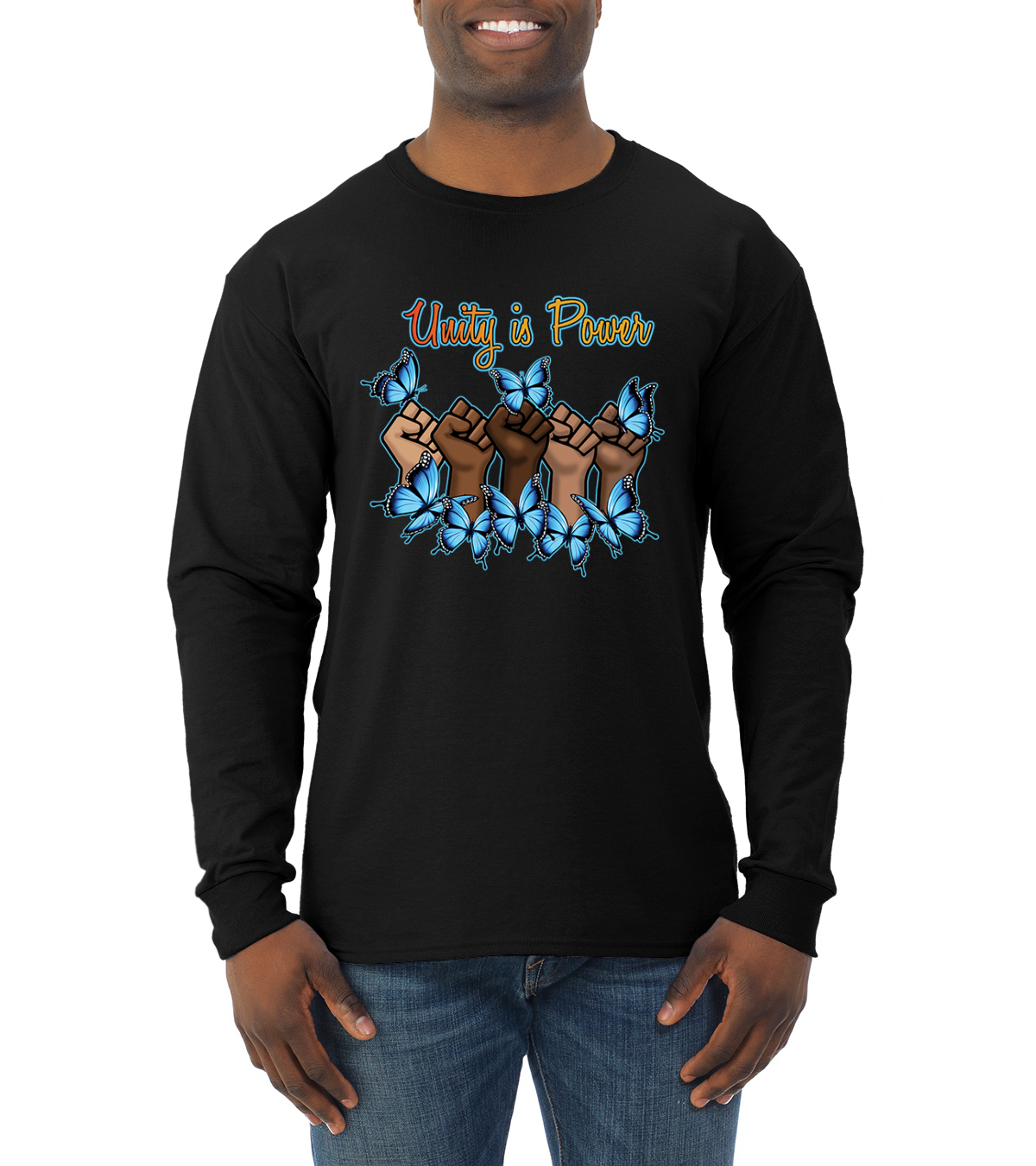 Unity Is Power Black Queens Black History Month Men Long Sleeve Shirt