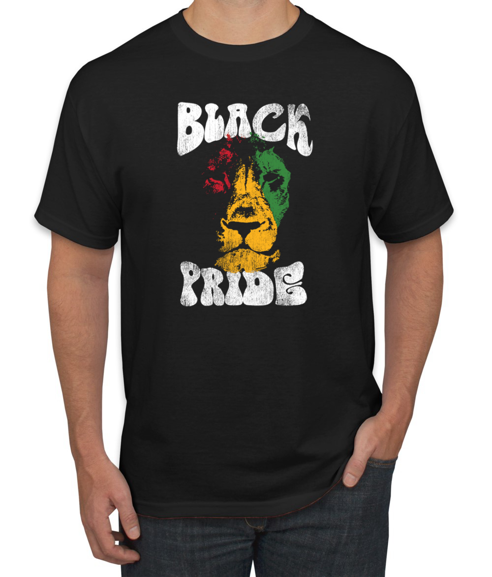 Black Pride Lion Black History Month Men Graphic Tshirt
