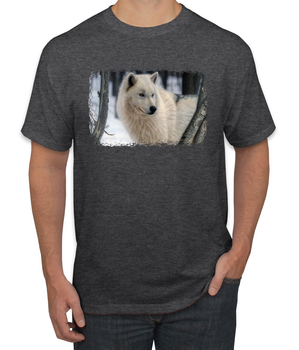 Arctic Prince Wolf Animal Men Graphic Tshirt - Picture 8 of 26