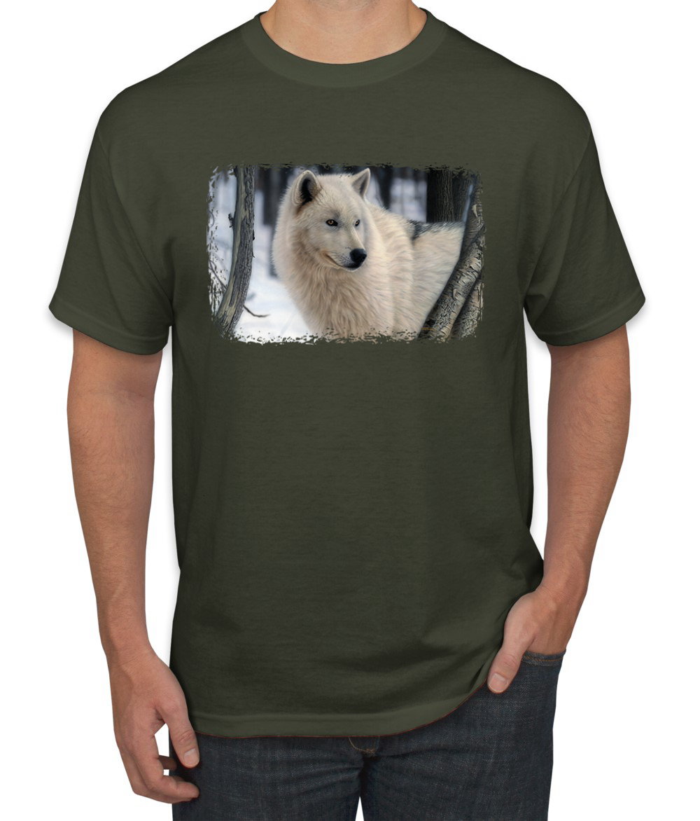 Arctic Prince Wolf Animal Men Graphic Tshirt - Picture 15 of 26