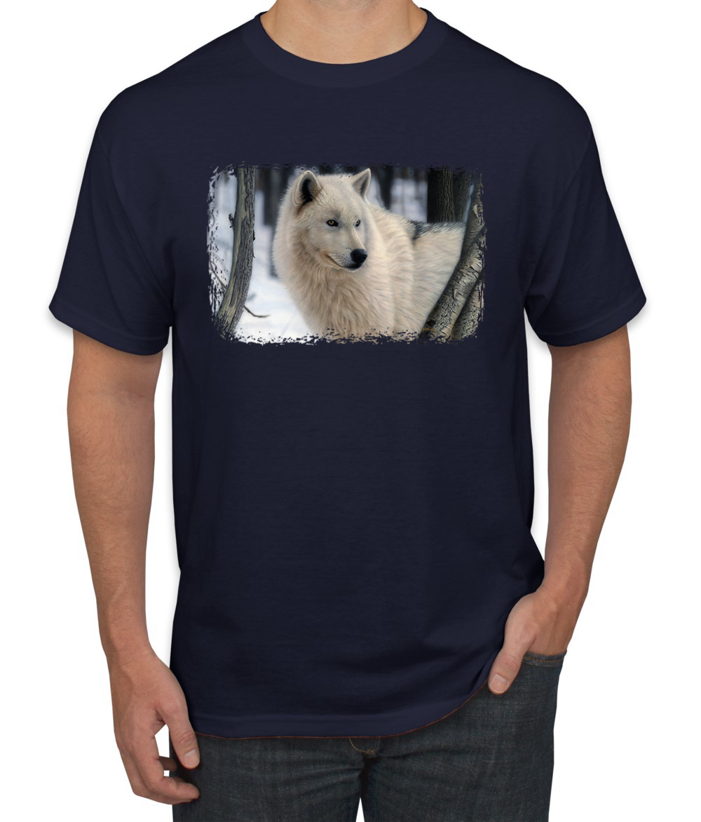 Arctic Prince Wolf Animal Men Graphic Tshirt - Picture 16 of 26