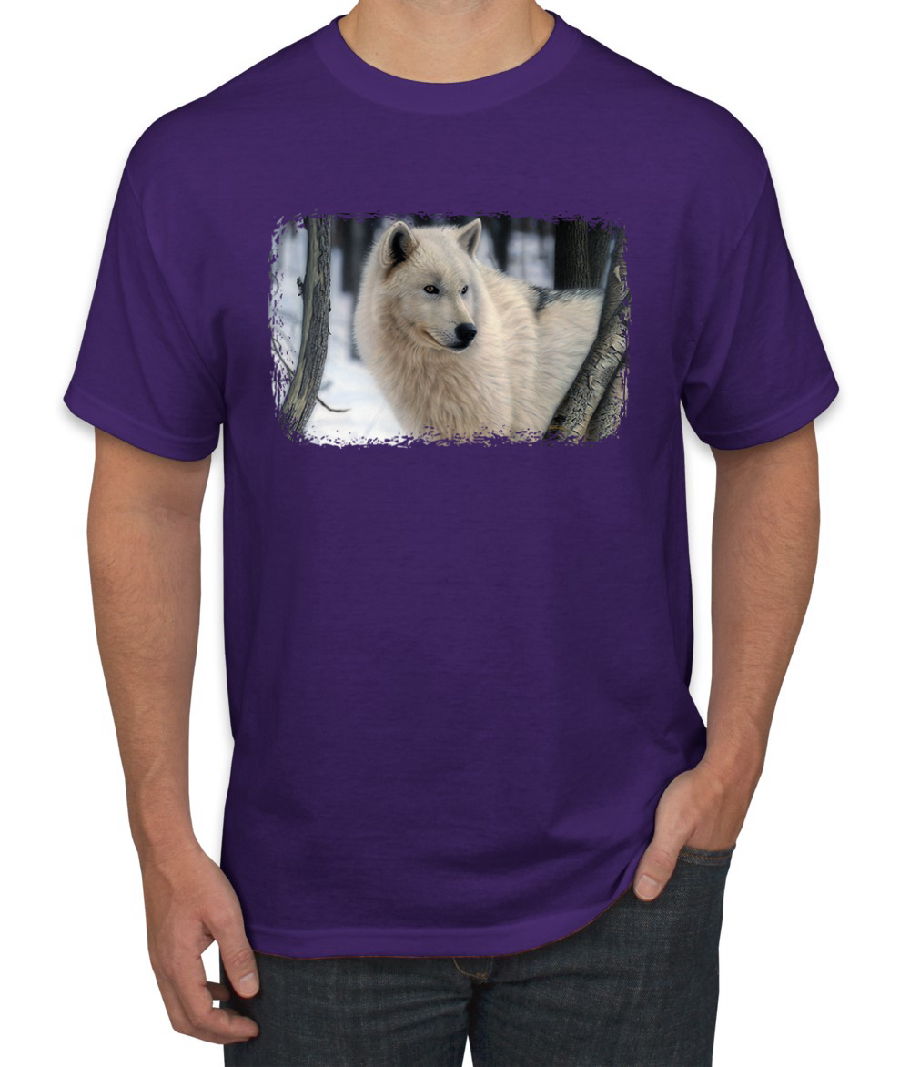 Arctic Prince Wolf Animal Men Graphic Tshirt - Picture 19 of 26