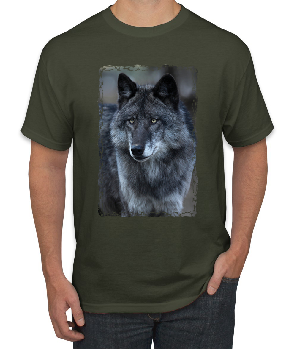 Camiseta gráfica Black Wolf retrato animal hombre - Imagen 15 de 26