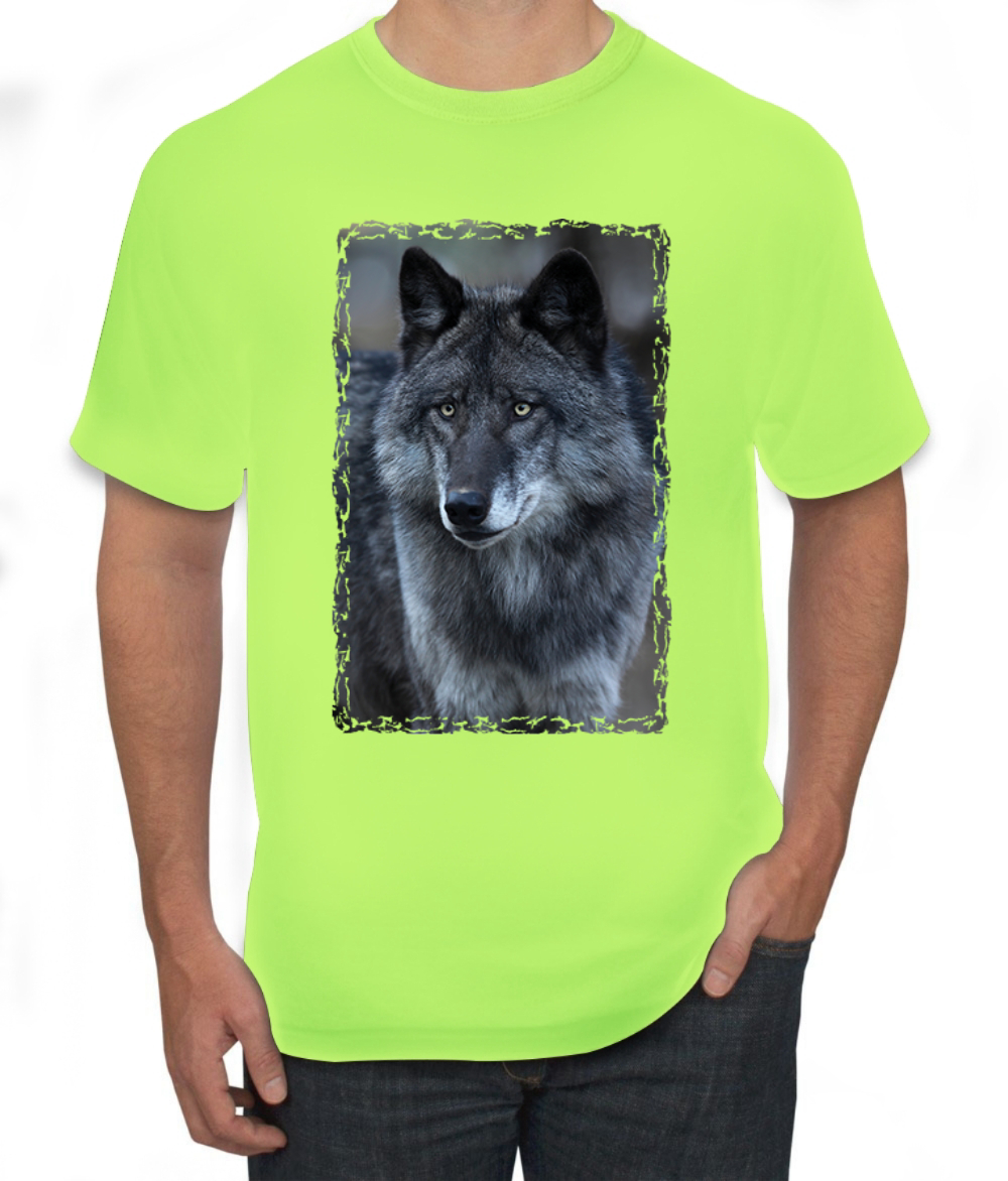 Camiseta gráfica Black Wolf retrato animal hombre - Imagen 22 de 26