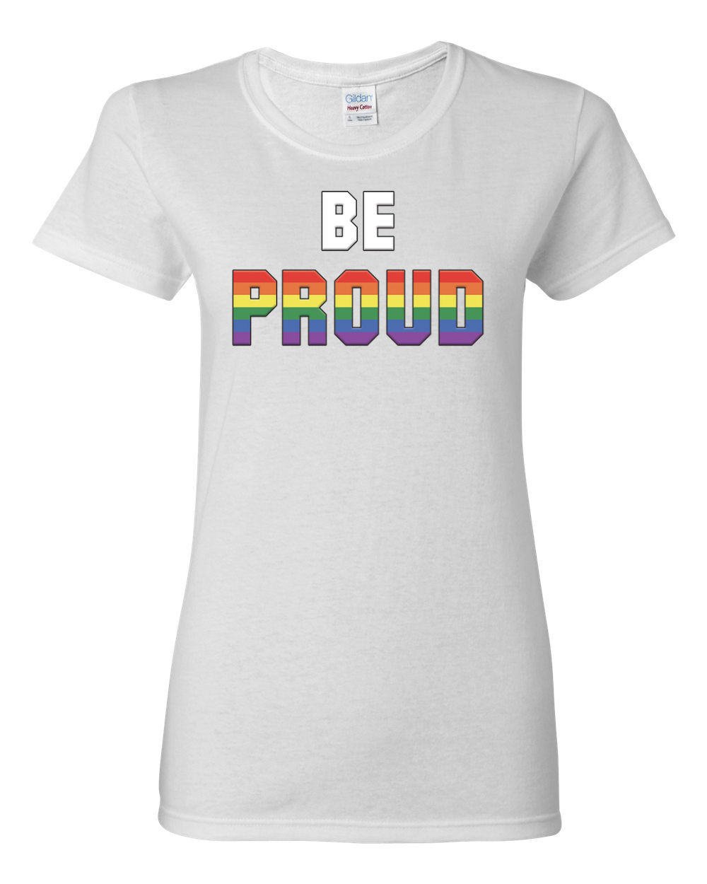 Be Proud LGBTQ Pride Rainbow Gay Lesbian Bisexual Transgender Graphic Shirt - Picture 14 of 15