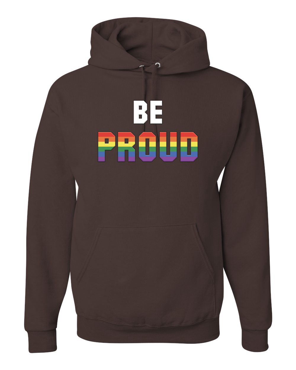 Be Proud LGBTQ Pride Rainbow Gay Lesbian Bisexual Transgender Hooded Sweatshirt - Picture 20 of 20