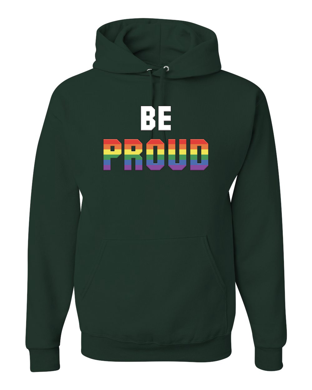 Be Proud LGBTQ Pride Rainbow Gay Lesbian Bisexual Transgender Hooded Sweatshirt - Picture 5 of 20