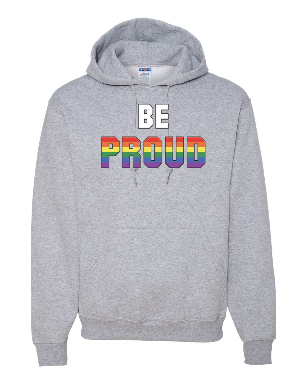 Be Proud LGBTQ Pride Rainbow Gay Lesbian Bisexual Transgender Hooded Sweatshirt - Picture 8 of 20
