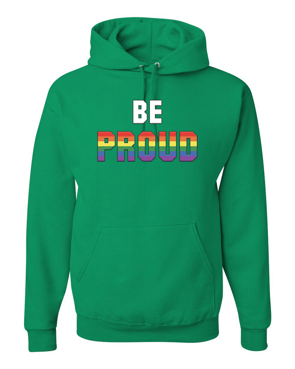 Be Proud LGBTQ Pride Rainbow Gay Lesbian Bisexual Transgender Hooded Sweatshirt - Picture 9 of 20