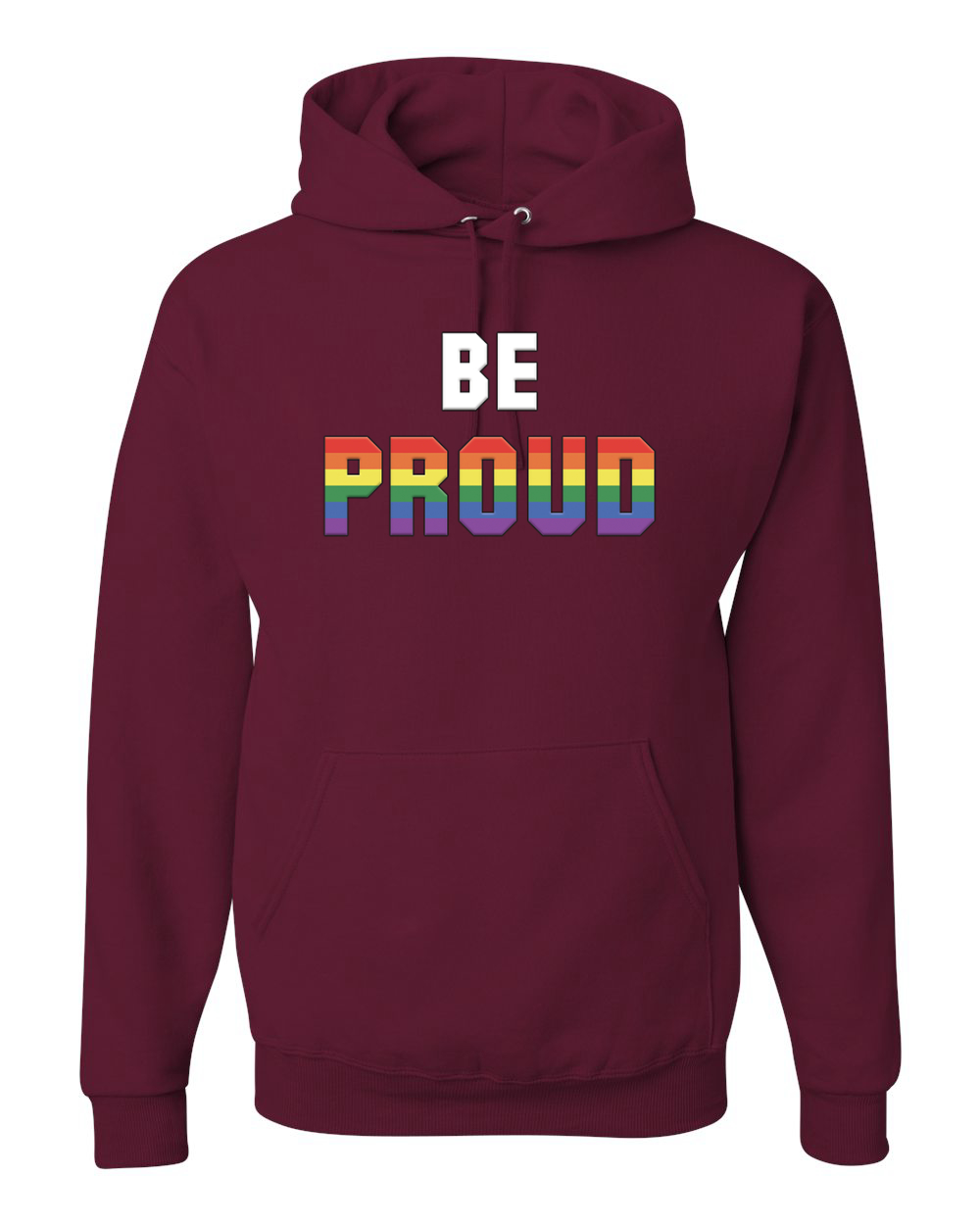 Be Proud LGBTQ Pride Rainbow Gay Lesbian Bisexual Transgender Hooded Sweatshirt - Picture 11 of 20