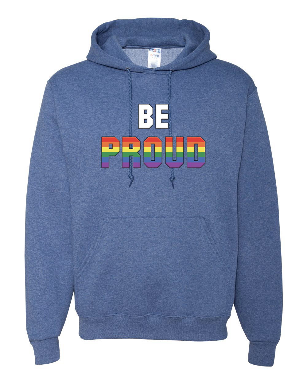Be Proud LGBTQ Pride Rainbow Gay Lesbian Bisexual Transgender Hooded Sweatshirt - Picture 16 of 20