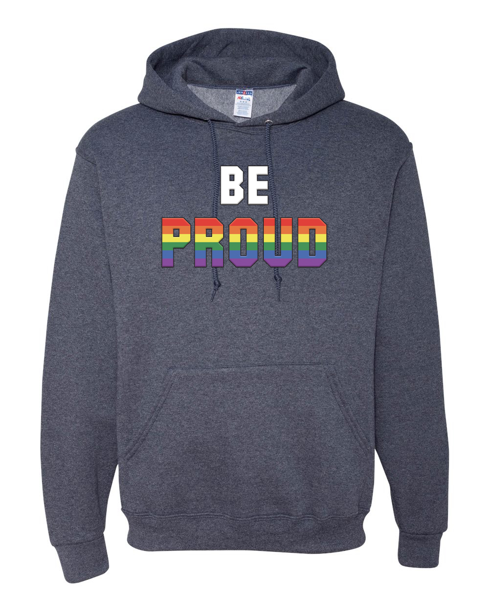 Be Proud LGBTQ Pride Rainbow Gay Lesbian Bisexual Transgender Hooded Sweatshirt - Picture 17 of 20