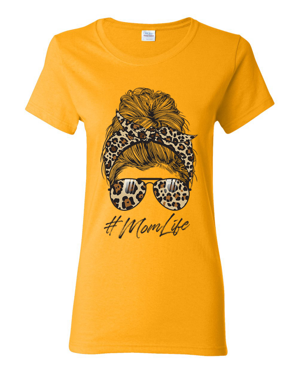 Camisa gráfica Mom Life cabello desordenado Bandana estampado de leopardo Día de la Madre Mujeres - Imagen 8 de 9
