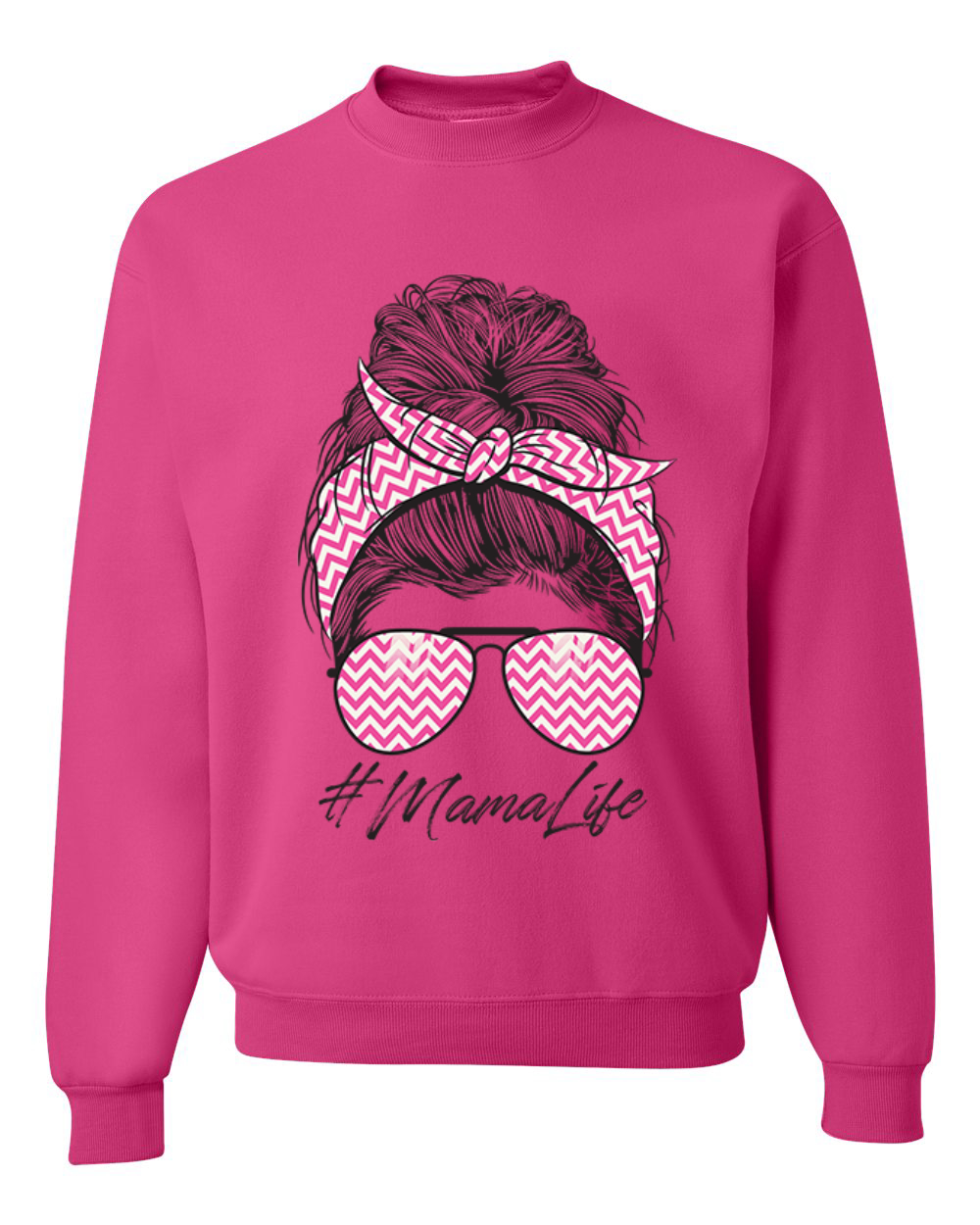Sudadera Mama Life Cabello Desordenado Rosa Bandana Día de la Madre Hombres Mujeres - Imagen 3 de 11