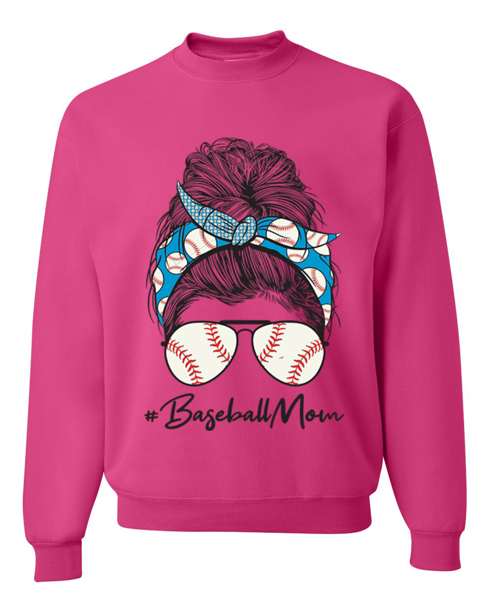 Sudadera Mom Life Béisbol Cabello Desordenado Bandana Día de la Madre Hombres Mujeres - Imagen 3 de 11
