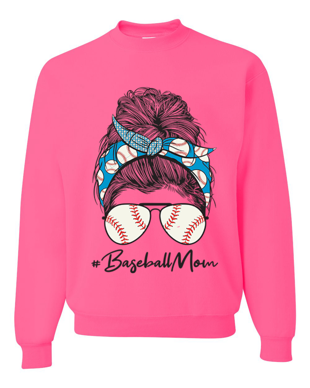 Sudadera Mom Life Béisbol Cabello Desordenado Bandana Día de la Madre Hombres Mujeres - Imagen 7 de 11