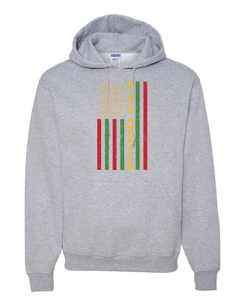 Black American Flag Black History Month Unisex Graphic Hoodie Sweatshirt - Picture 8 of 23